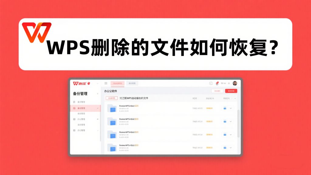 WPS文件怎么恢复？
